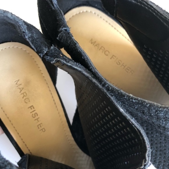 Marc Fisher Demika Perforated Block Heel Booties - Picture 7 of 15